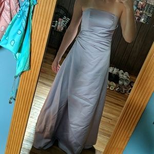 Lavender full length prom dress